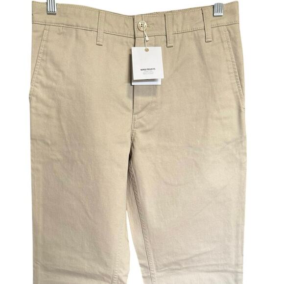 Norse Project NWT Aros Heavy Chino Pants Straight Leg Mid Rise Khaki Size 28 - Picture 7 of 16